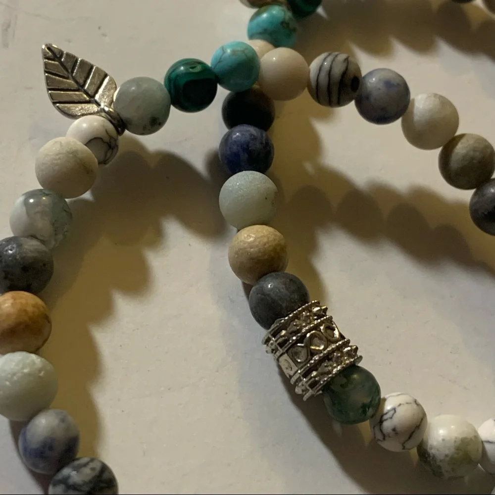 5 for 20 set of 2 boho beaded sewing eye bracelets - Picture 4 of 7